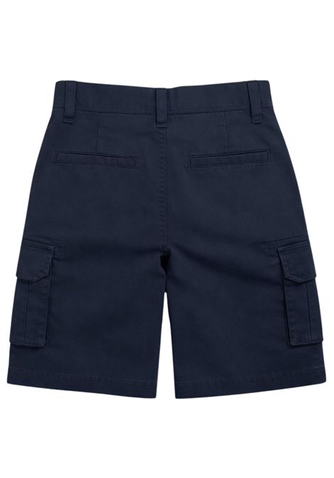 Blue cotton Bermuda shorts for children SUN68 | B363038BLU