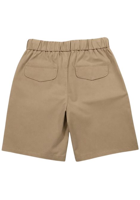 Beige cotton Bermuda shorts for children SUN68 | B36306BEIGE