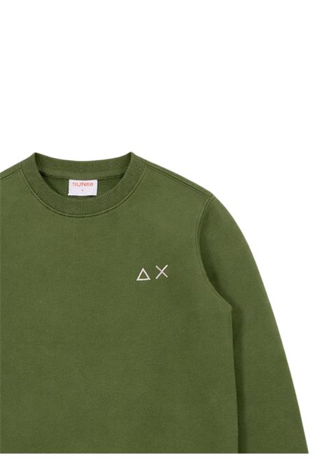 Felpa bambino verde in cotone SUN68 | CPF36303VERDE