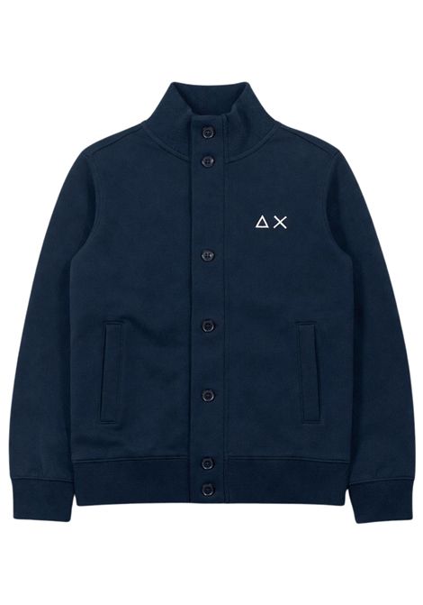 Cardigan bambino blu in cotone SUN68 | F36305BLU