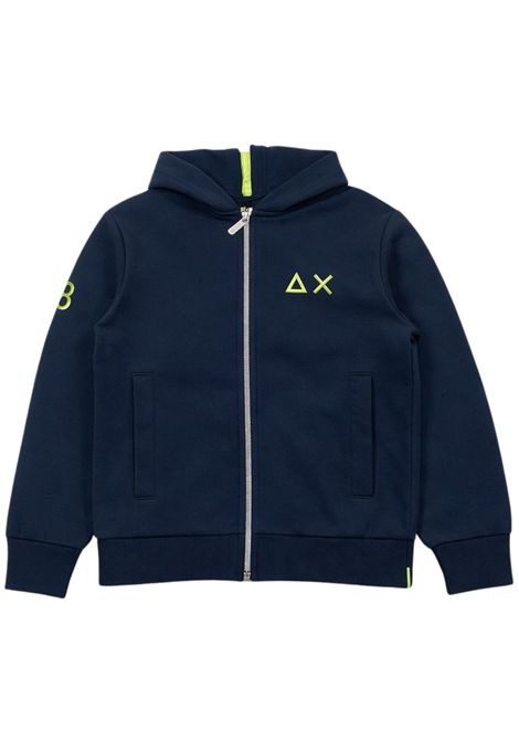 Felpa bambino blu in cotone SUN68 | F36316BLU