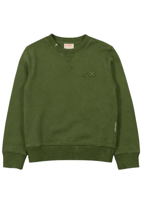 Felpa bambino verde in cotone SUN68 | F36320VERDE