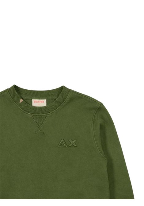 Felpa bambino verde in cotone SUN68 | F36320VERDE