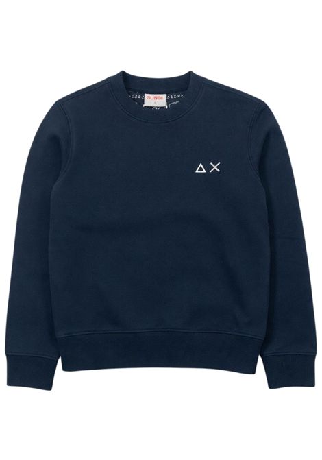 Felpa bambino blu in cotone SUN68 | F36324BLU