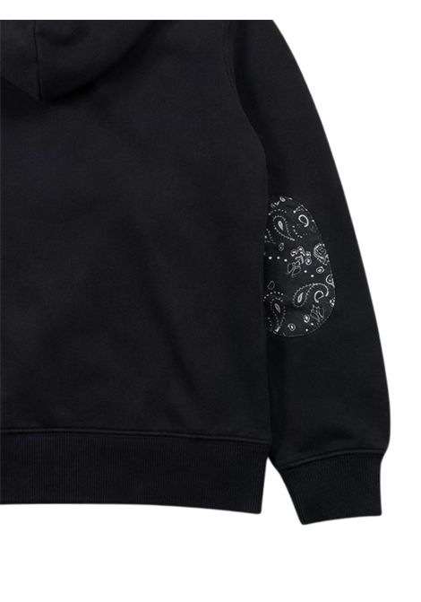 Felpa bambino nera in cotone SUN68 | F36325NERO