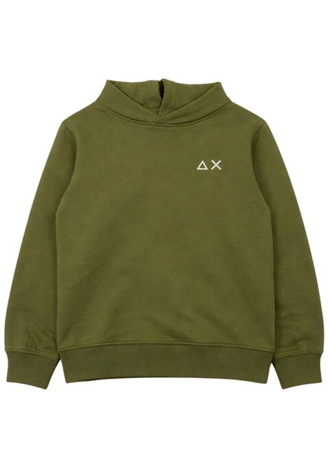 Felpa bambino verde in cotone SUN68 | F36325VERDE