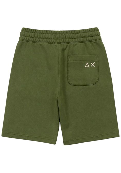 Green cotton Bermuda shorts for children SUN68 | F36335VERDE