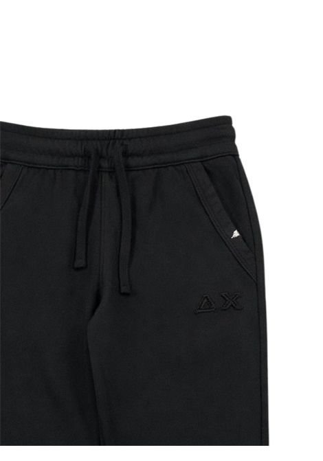Black cotton trousers for children SUN68 | F36346NERO