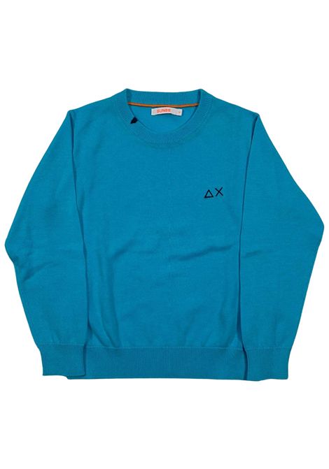 Maglione bambino turchese in cotone SUN68 | K30301/SUTURCHESE