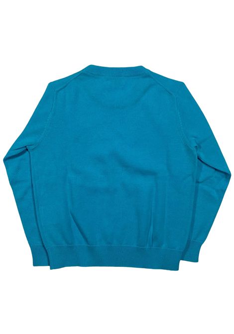 Maglione bambino turchese in cotone SUN68 | K30301/SUTURCHESE