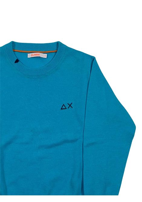 Maglione bambino turchese in cotone SUN68 | K30301/SUTURCHESE