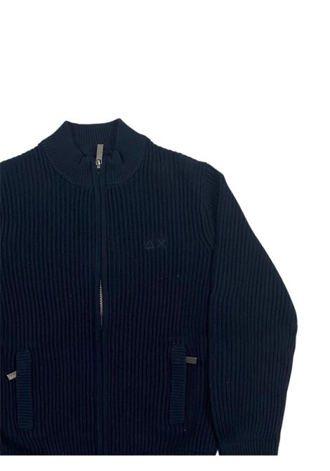 Cardigan bambino blu in cotone SUN68 | K32324/SUBLU