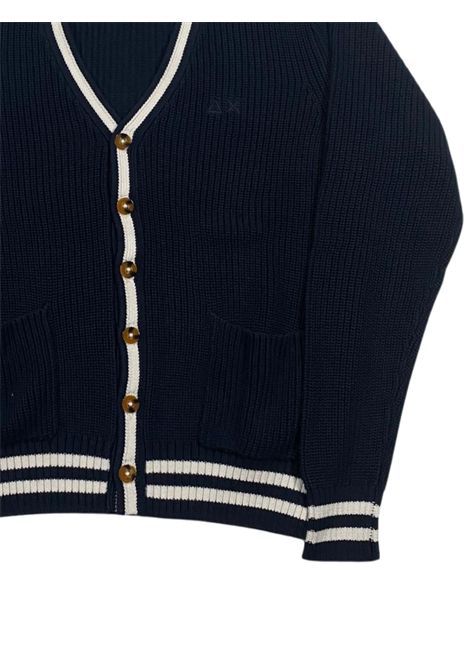 Cardigan bambino blu in cotone SUN68 | K33328/SUBLU