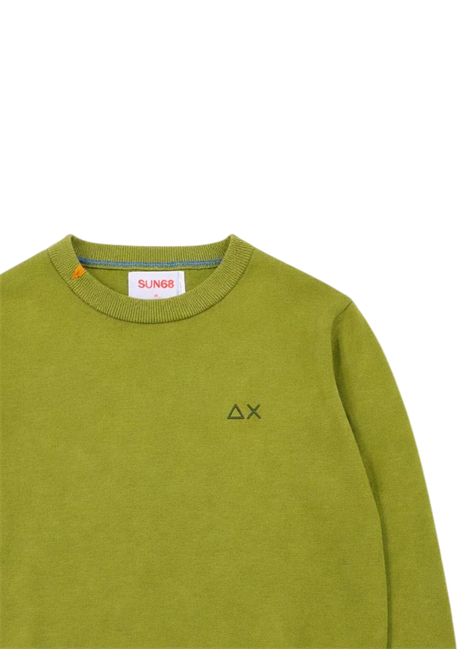 Maglione bambino verde in cotone SUN68 | K36301VERDE CHIARO