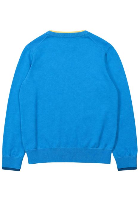 Maglione bambino azzurro in cotone SUN68 | K36309AZZURRO