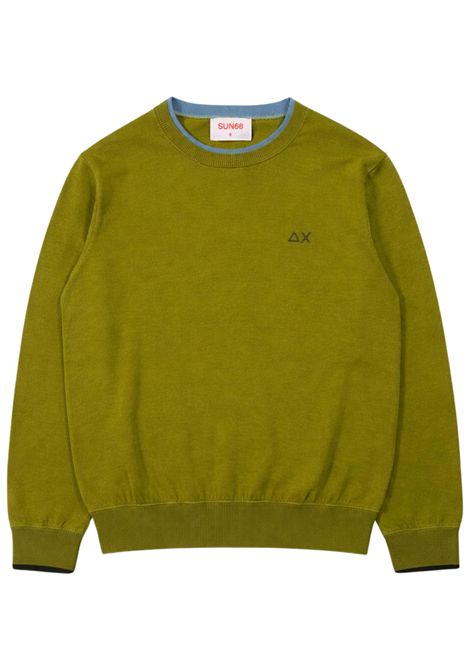 Maglione bambino verde chiaro in cotone SUN68 | K36309VERDE CHIARO