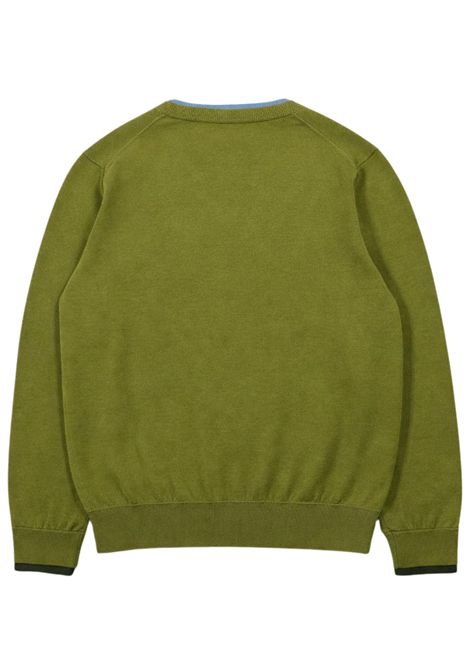 Maglione bambino verde chiaro in cotone SUN68 | K36309VERDE CHIARO