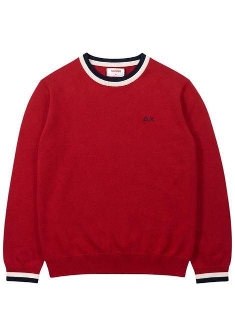 Maglione bambino bordeau in cotone SUN68 | K36312BORDEAU