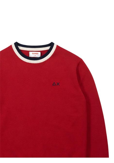 Maglione bambino bordeau in cotone SUN68 | K36312BORDEAU