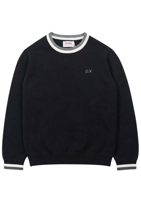 Maglione bambino nero in cotone SUN68 | K36312NERO