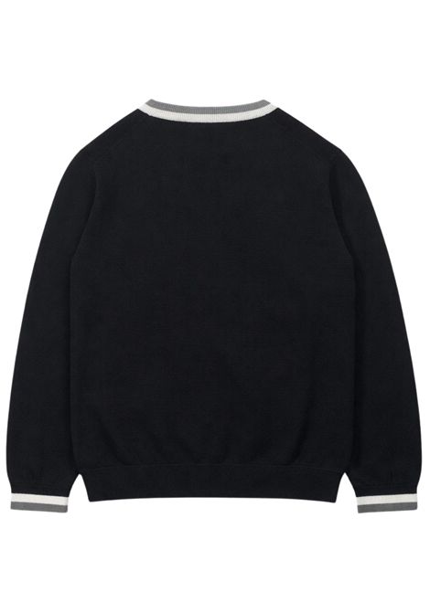 Maglione bambino nero in cotone SUN68 | K36312NERO