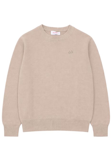 Maglione bambino beige in cotone SUN68 | K36319BEIGE