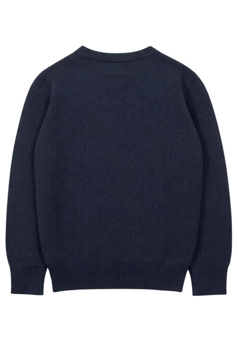 Maglione bambino blu in cotone SUN68 | K36319BLU