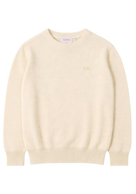 Maglione bambino panna in cotone<BR/>
