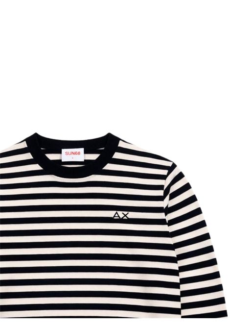 Maglione bambino bianco/nero in cotone SUN68 | K363299BIANCO/NERO