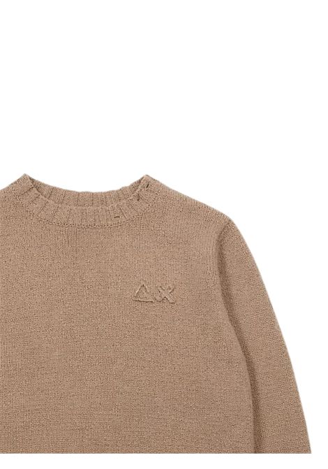 Maglione bambino beige in cotone SUN68 | K36337BEIGE