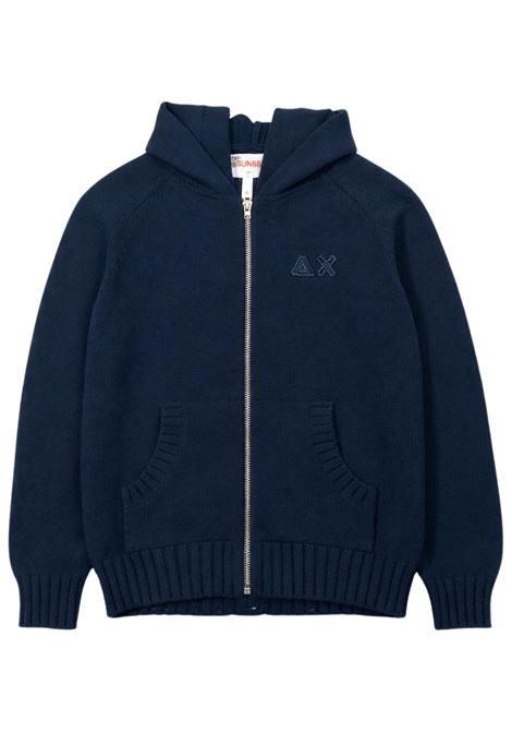 Felpa bambino blu in cotone SUN68 | K36339BLU