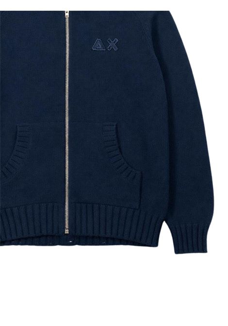 Felpa bambino blu in cotone SUN68 | K36339BLU