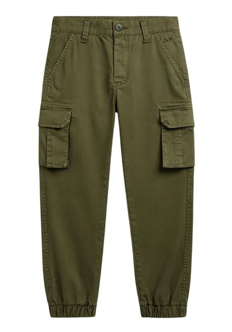 Green cotton trousers for children SUN68 | P36302VERDE