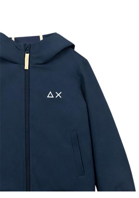 Giubbino bambino blu con cappuccio SUN68 | R36301BLU