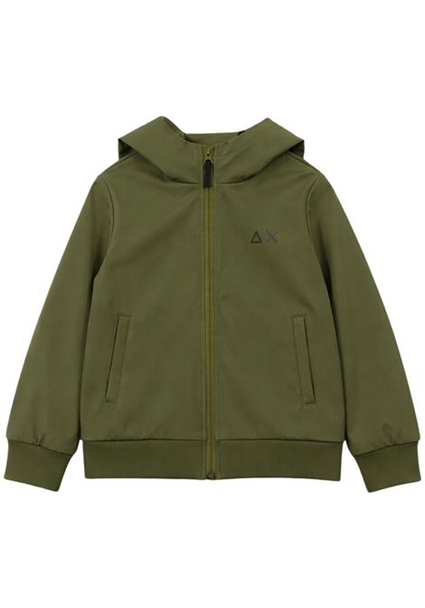Giubbino bambino verde con cappuccio SUN68 | R36301VERDE
