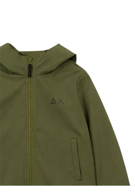 Giubbino bambino verde con cappuccio SUN68 | R36301VERDE