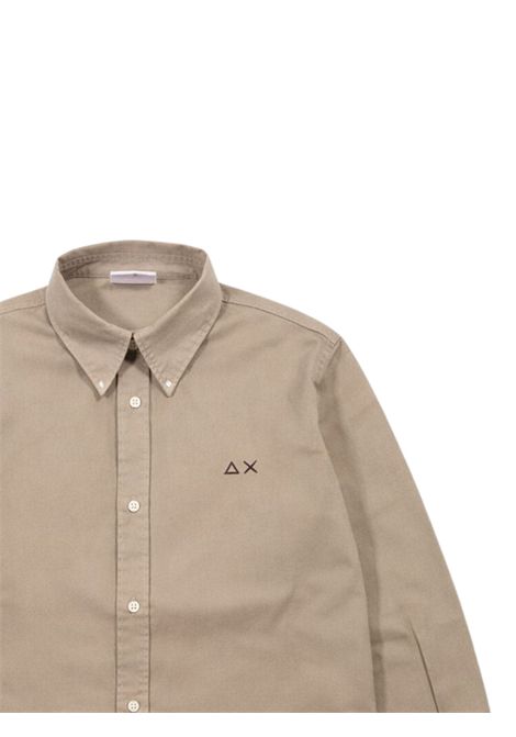 Camicia bambino beige in cotone SUN68 | S36301BEIGE