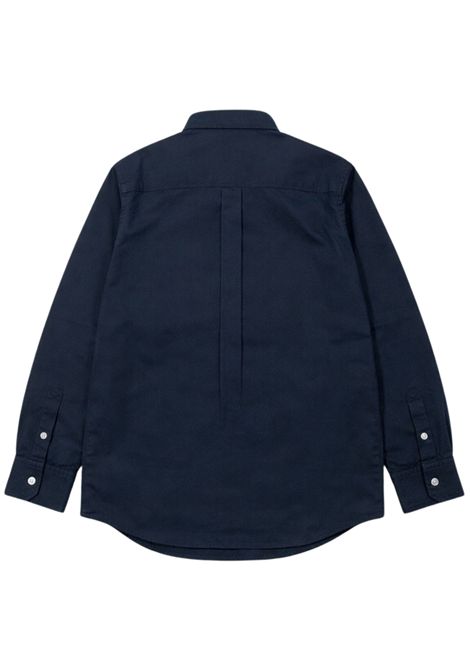 Camicia bambino blu in cotone SUN68 | S36301BLU