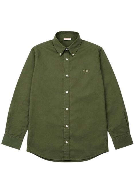 Camicia bambino verde in cotone SUN68 | S36301VERDE BOTTTIGLIA