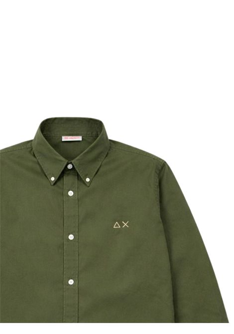 Camicia bambino verde in cotone SUN68 | S36301VERDE BOTTTIGLIA