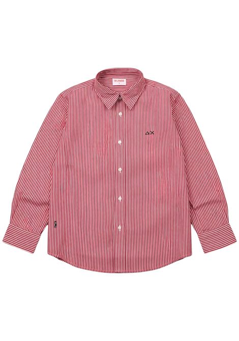 Camicia bambino rossa in cotone SUN68 | S363031ROSSO