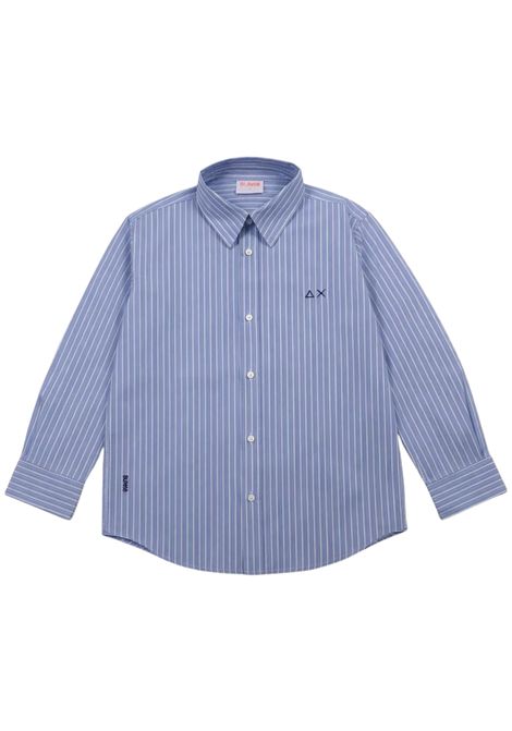 Camicia bambino azzurro in cotone SUN68 | S363038AZZURRO
