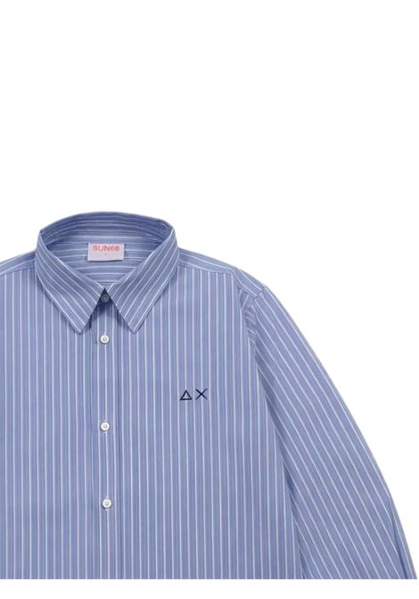 Camicia bambino azzurro in cotone SUN68 | S363038AZZURRO