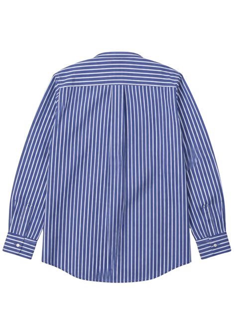 Camicia bambino blu in cotone SUN68 | S363038BLU