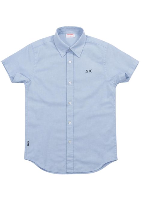 Children's cotton and linen shirt SUN68 | S36308AZZURRO