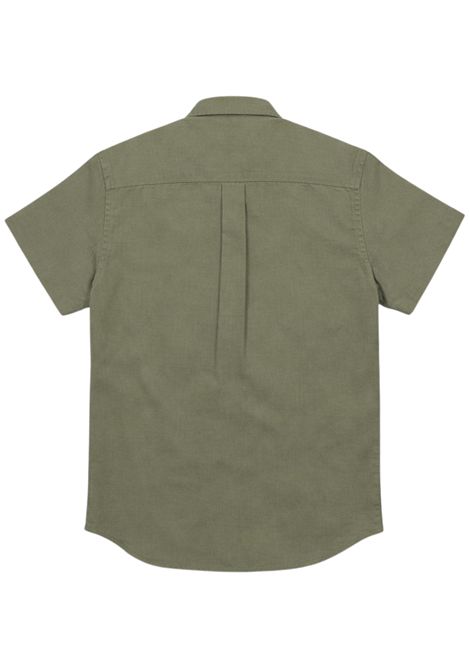 Camicia bambino in cotone e lino SUN68 | S36308VERDE