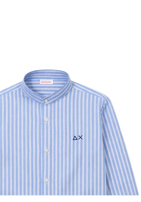 Camicia bambino in cotone e lino SUN68 | S36310AZZURRO