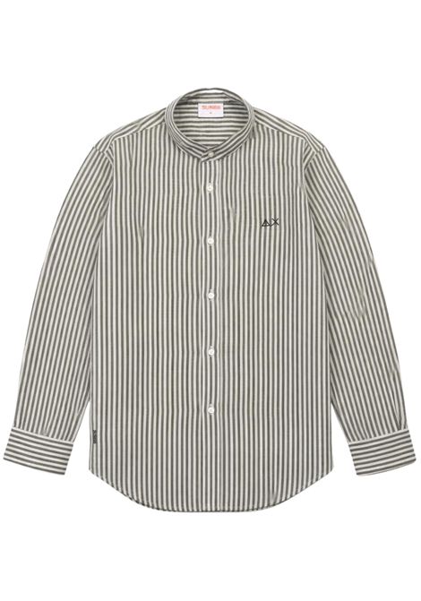 Camicia bambino verde in lino SUN68 | S36310VERDE