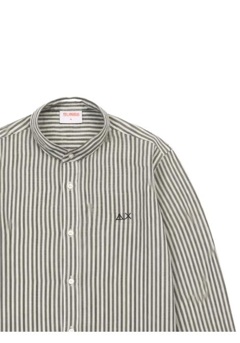 Camicia bambino verde in lino SUN68 | S36310VERDE