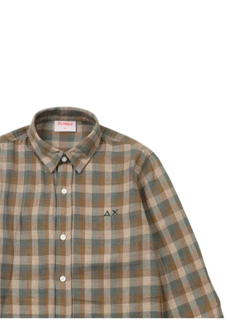 Camicia bambino beige in lino SUN68 | S363137BEIGE